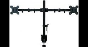 Monitorbeugel 2 schermen 13 tot 27 inch - Standaard L-02N - Klem