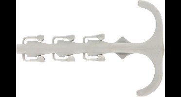 FIS pijpbeugel dubbel pijps, wit, pijpbeugel nylon. vlamwerend