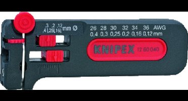 Knipex 12 80 040 SB Draadstripper Geschikt voor: CU-kabel 0.12 tot 0.4 mm