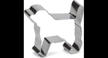 uitsteekvorm Hond 8 cm RVS zilver