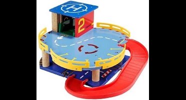 Mentari - Houten treinbaan garage met lift (universeel)