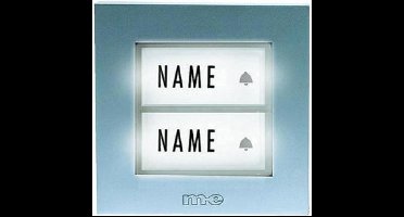 m-e modern-electronics KTB-2 S Belknop Met naambord 2-voudig Zilver 12 V/1 A