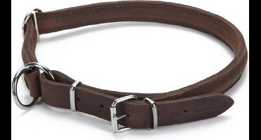 Beeztees leren halsband Djenga. Bruin. 59 cm.