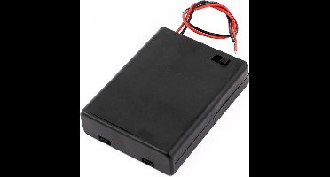 Batterijhouder 3xAA - 4,5 Volt Output - Zwart