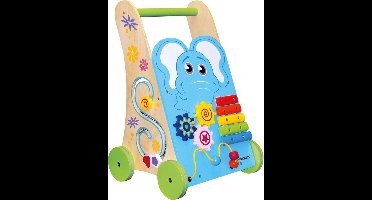 Bino-Mertens houten Activity Walker Olifant