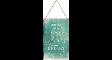 Riverdale Tekstbord Dreams aqua 38cm