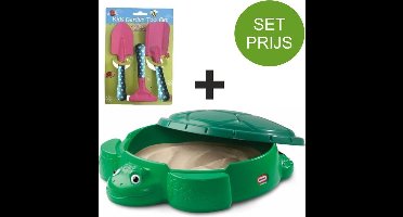 Little Tikes Zandbak Schildpad en tuinset met 3 tuin accessoires (roze)