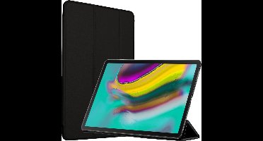 Hoes geschikt voor Samsung Galaxy Tab S5e - Smart Book Case Tri-Fold Hoesje - iCall - Zwart