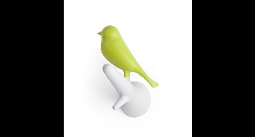 Qualy ophanghaakjes vogel Sparrow - Kleur - Wit - Groen