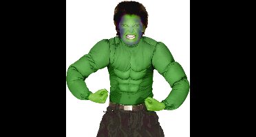 Hulk spierballen shirt kind - Maatkeuze: Maat 140