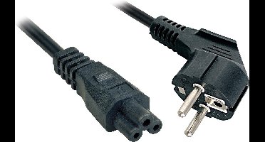 Lindy - Voedingskabel - IEC 60320 C5 naar CEE 7/7 (M) - 2 m - gevormd - zwart