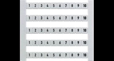 WM cod rijgklem Dekafix 5 - cijfers, wit, opdruk cijfers