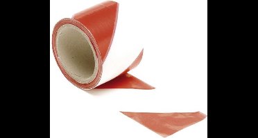 Afzetlint rood/wit rol 70 mm x 100 m