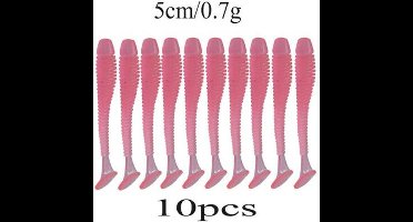 Hiden - Siliconen Roze Kunstaas Wormpjes - Vissen - Hobby - Sport - 10 stuks