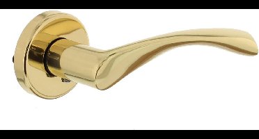 Intersteel Deurkruk Vlinder op rozet messing gelakt