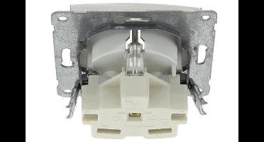 Eco Inbouw Contactdoos 1-Voudig Randaarde RVS