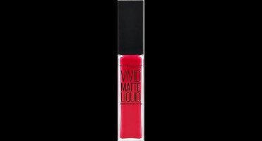 Maybelline Color Sensational Vivid Matte Liquid 35 Rebel Red lippenstift Rood Mat