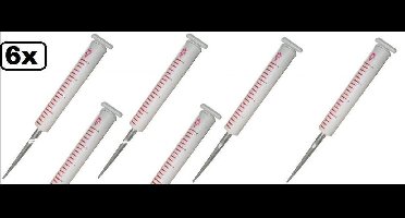 6x Injectie spuit plastic maxi 60cm
