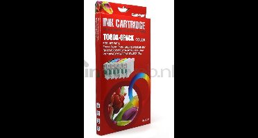 Huismerk - Inktcartridge / T0801 / 2 / 3 / 4 / 5 / 6 6-Pack / Zwart en Kleur - geschikt voor Epson