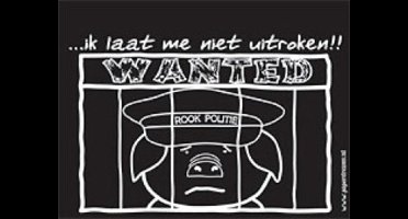 Ik laat mij niet uitroken!!!!! Metalen humorbordje 15x21cm