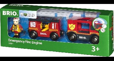 BRIO Brandweer locomotief - 33811 - Treinbaanonderdeel
