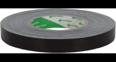 Nichiban® Duct Tape 19mm breed x 50mtr lang - Zwart - 1 rol - Podiumtape - Gaffa tape - Met de Hand Scheurbaar - Japanse Topkwaliteit - (021.0151)