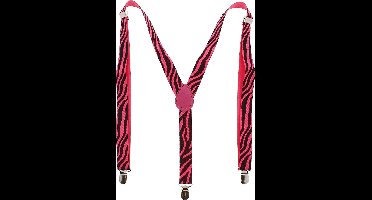 Bretels Neon Roze Zebra