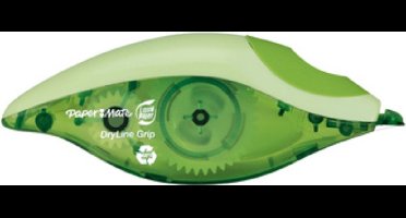 Paper Mate vloeibare papier DryLine Grip correctietape | gerecycleerd | doos van 12 stuks