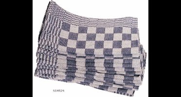 Theedoek 60x65 cm blauwe blok (set van 10)