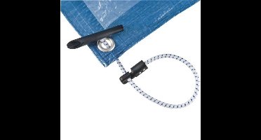 Perel Spanners voor dekzeil, elastisch, met haak, rubber, wit/zwart, 4 stuks