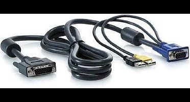 HP toetsenbord-video-muis (kvm) kabel 1x4 KVM Console 6ft USB Cable
