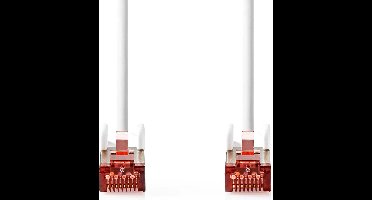 Nedis CAT6 Netwerkkabel - RJ45 Male - RJ45 Male - S/FTP - 2.00 m - Rond - LSZH - Wit - Label