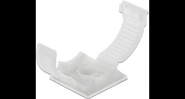 Delock Cable holder with locking clip self-adhesive screwable natural 10 pieces