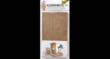 Blokzk folia 12x6x21 foodsafe kraft set à 15 stuks