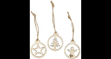 CC Hangende Kerstdecoraties Engel 3 stuks
