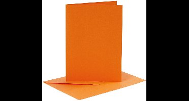 CC Kaarten & Enveloppen 10,5x15 cm Oranje 6 stuks