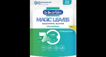 D.Beckmann Magic Leaves Universeel - 25 Wasvellen - 25 Wasbeurten - Wasstrips - Wasmiddeldoekjes