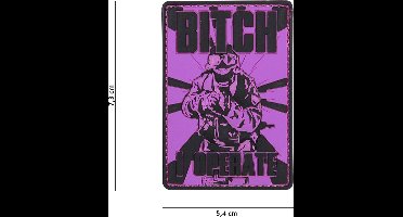 101 Inc Embleem 3D Pvc Bitch Roze   9036