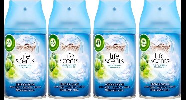 Air Wick - Luchtverfrisser - Navulling - Fris Linnen en Witte Seringenbloesem - 250ml x 4