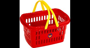 Klein Toys winkelmandje - 26,5x17,5x14 cm - hoogwaardig kunststof - incl. praktische handgrepen met afgeronde randen - rood geel