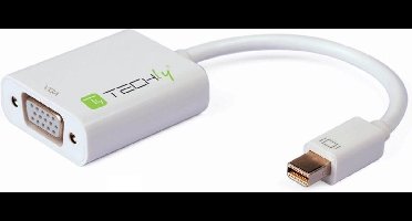 Techly Displayport / Vga Adapter [1X Mini-Displayport Stekker - 1X Vga-Bus] Wit