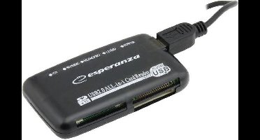 Esperanza EA117 - Geheugenkaartlezer - Extern - Compact - USB 2.0 - SDXC ondersteuning