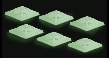 TRU COMPONENTS Bevestigingssokkel TC-7572804 4-voudige invoeging Groen (lang nagloeiend) 50 stuk(s)