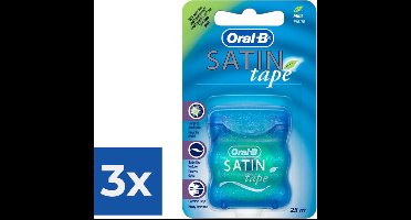 Oral-B Satin flosdraad - 25 m - Flosdraad - Voordeelverpakking 3 stuks