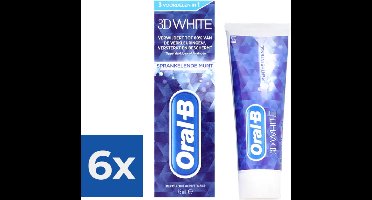 Oral-B Tandpasta - 3D White Sparkling Mint - Voordeelverpakking 6 x 75 ml