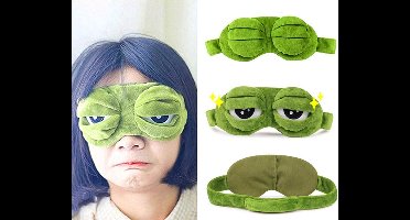 New Age Devi - Super-zachte, grappige pepe oogmasker met pluche blinddoek: Perfect voor kinderen, meisjes en volwassenen (Groene Kikker) Pepe the frog"