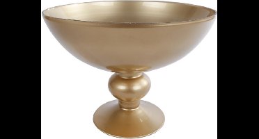 Schaal -"Trophy" -XL oud goud- glas -25x25x19cm