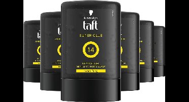 Taft Men Power Gel Super Glue Hold 14 - Haarstyling - Haargel - Sterke Fixatie - Voordeelverpakking - 6x 300 ml