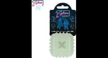 2 Glow Tear the square - Hondenspeelgoed - Kauwspeeltje - TPR Rubber - ø 7 cm - Glow in the dark