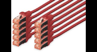 Digitus DK-1644-005-R-10 netwerkkabel Rood 0,5 m Cat6 S/FTP (S-STP)